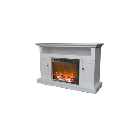CAMBRIDGE Cambridge CAM5021-2WHT 50 x 14.6 x 21 in. Sorrento Fireplace Mantel with Log Electric Insert; White CAM5021-2WHT